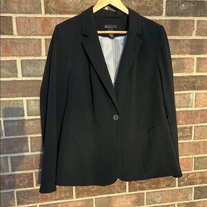 Lane Bryant 16 Black Blazer Business Career Office Professional Old Money Luxury
